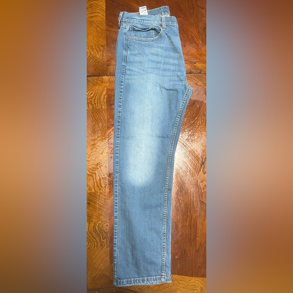 Levi's 505 Regular Fit Jeans Men's W36 L32 Light Wash Straight Leg Denim - Picture 2 of 6